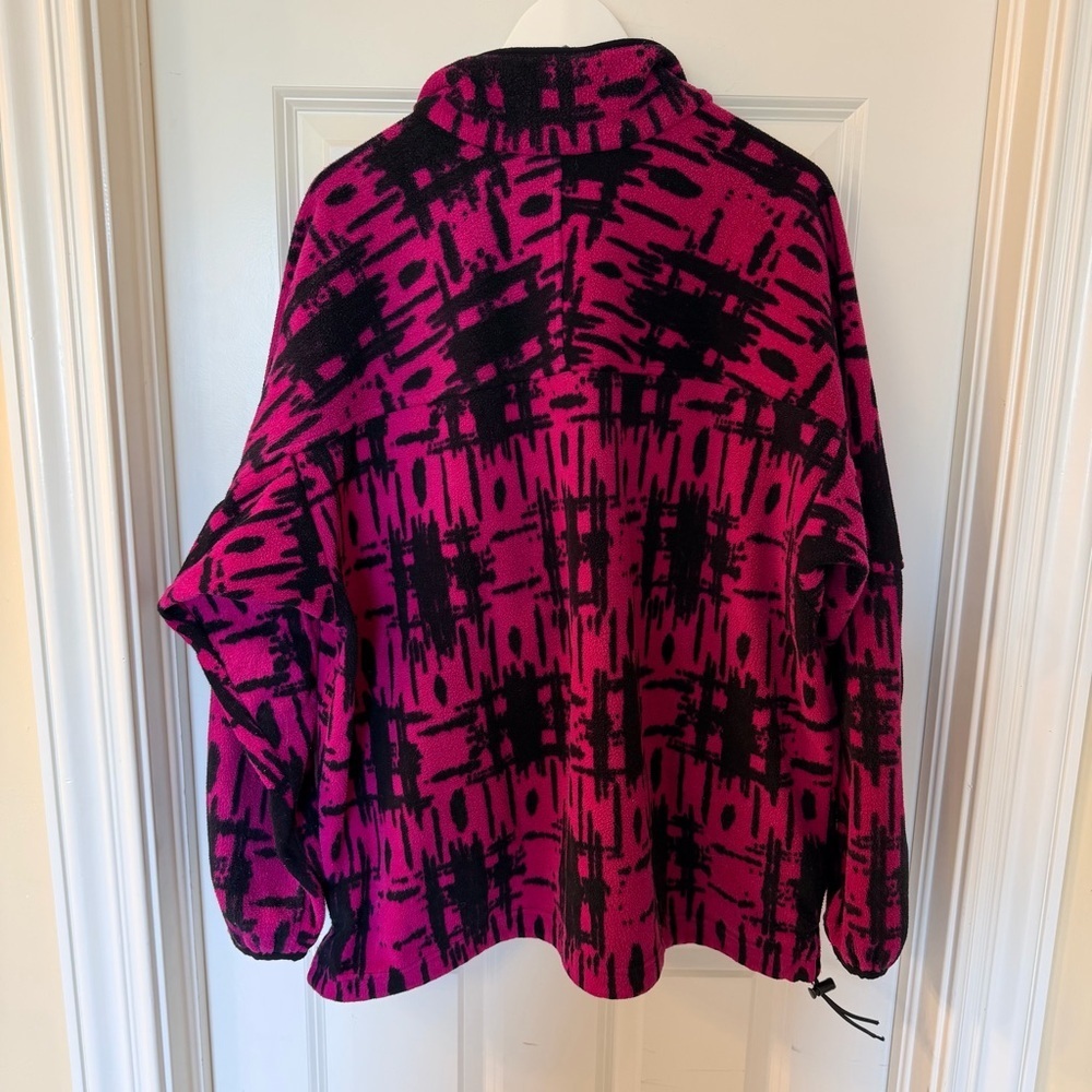 Vintage Nike ACG Pink and Black Fleece Half Zip Patterned Pullover - Picture 6 of 6